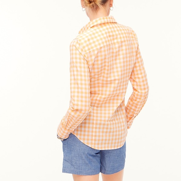 J. Crew Factory Petite Gingham Button-up Shirt in Signature Fit XS - Picture 5 of 6